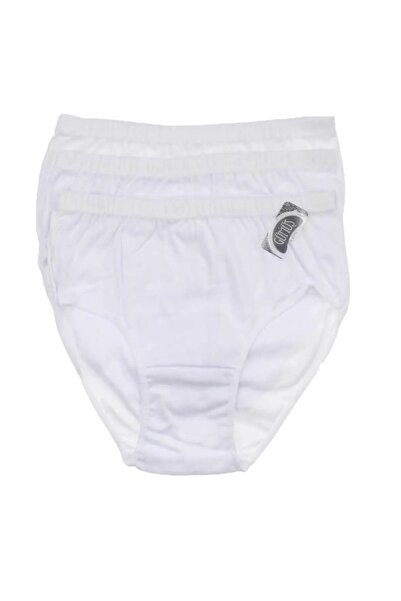 GÜMÜŞ Pachet de 3 chiloți cu talie înaltă și talie elastică argintie