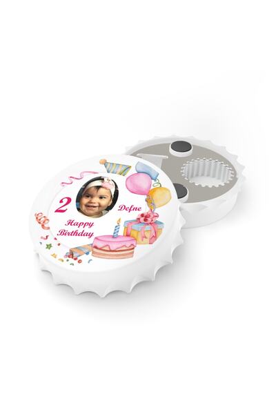 LEYLASER 50 Adet Kapak Açacak Resimli Kişiye Özel Magnet Buzdolabı Süsü, Doğu...