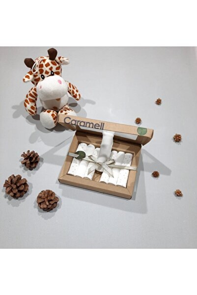 Caramell Organik Pamuk 7'li Bebek Ağız Mendili 20x20 Cm 7 Adet