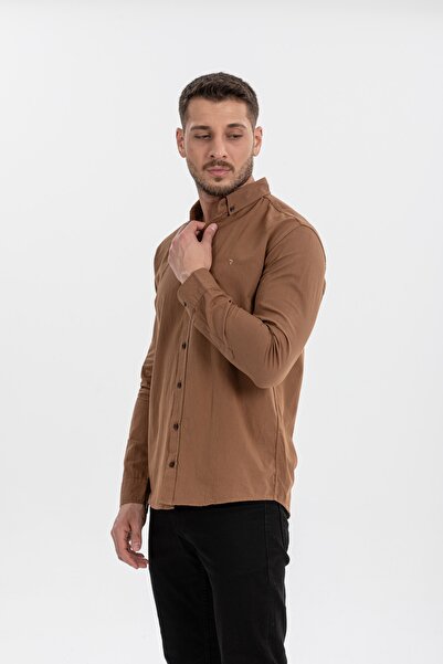 Redline Men's 100% Cotton Washed Long Sleeve Regular Fit Shirt