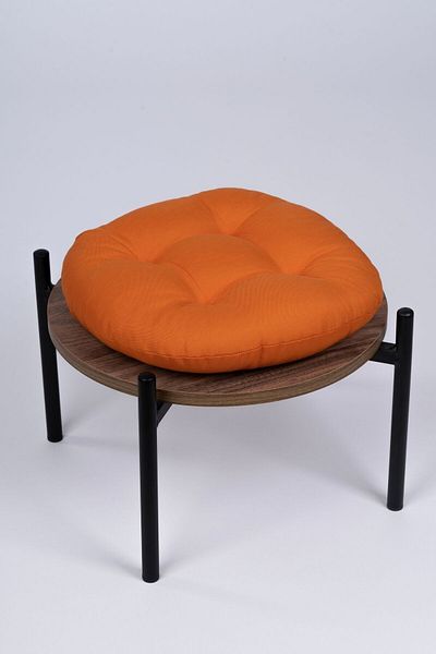 ALTINPAMUK Laurel Round Chair-Stool Cushion Orange 39 cm