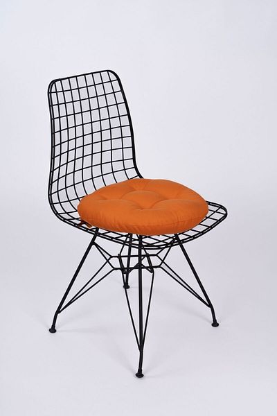 ALTINPAMUK Laurel Round Chair-Stool Cushion Orange 39 cm