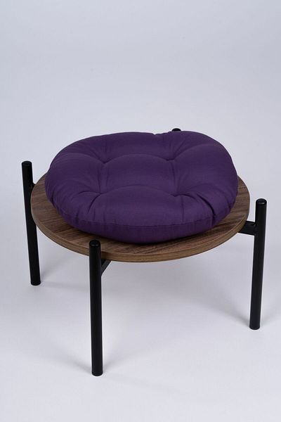 ALTINPAMUK Purple Laurel Round Chair - 39 cm Stool Cushion