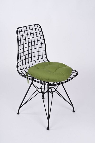 ALTINPAMUK Green Laurel Round Chair - 39 cm Stool Cushion