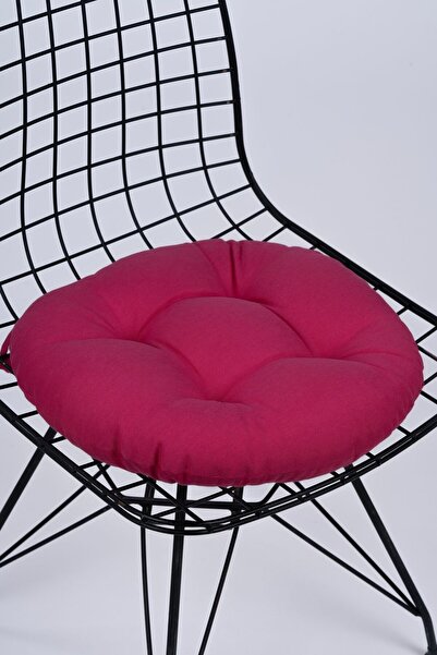 ALTINPAMUK Fuchsia 39 cm Laurel Round Chair - Cushion Stool
