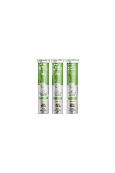 Sunlife Q10 20 EffervescentMultivitaminTablet - PeachMarakuyaFlavored,X3 Pieces