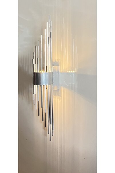 gaziantepavize Lemos Silver Metal Günışığı Elektrikli Ledli Aplik