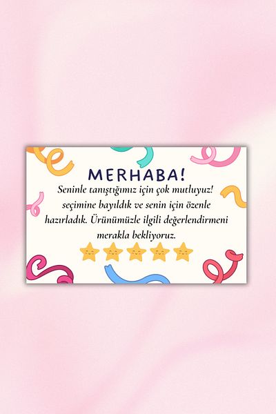 sanatıbedi Thank You Card Shaped Packaging Sticker (60 Adhesive Labels)