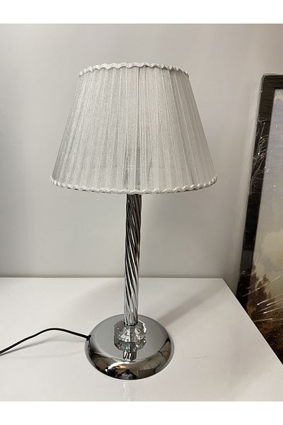 asellus Mette Twisted Lampshade Crystal Detailed "knitted Hat" Table Lamp Chrome Plated (SILVER COLOR)