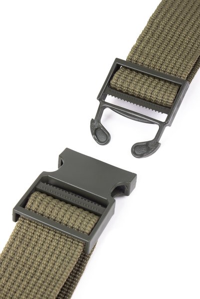 Burak Askeri Malzeme Black Force Khaki Colored Woven Tactical Military Palaska Belt with Plastic Buckle