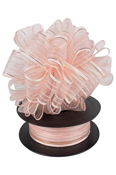 AGH Değerli Hediyeler Șifon Trandafir Snur Panglici 20 Metri 2,5 cm Panglică ...