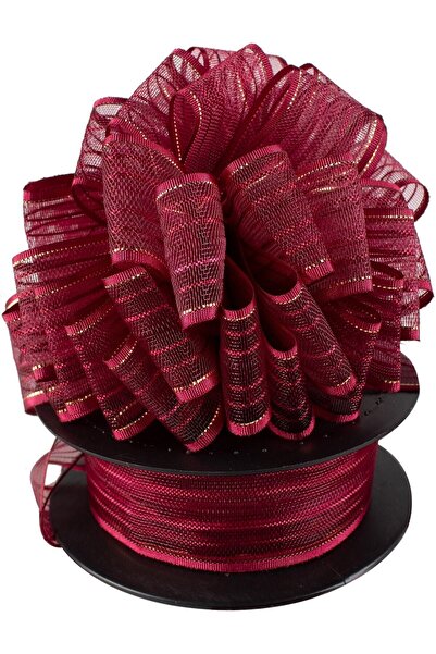 AGH Değerli Hediyeler Șifon Trandafir Snur Panglici 20 Metri 2,5 cm Panglică ...