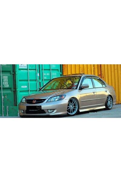 HasAkman Honda Civic Vtec 2 Uyumlu Yan Marşpiyel Seti 2001 2002 2003 2004 2005 2006 Mat Siyah Plastik 2 Adet