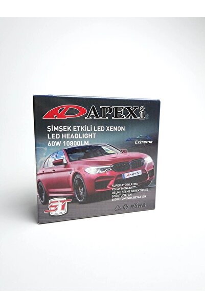 APEXİ Zenon H27 Led Xenon Yüksek Kalite Şimşek Etkili 10800 Lümen 6000k Beyaz...