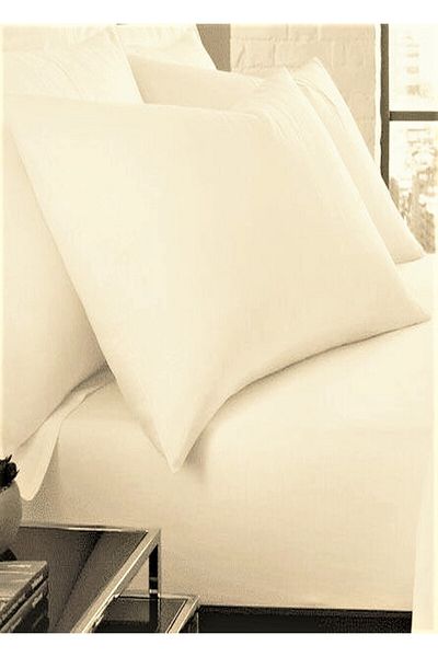 PIRILTI COLLECTION Organic White Double Sheet Set - 160X200+30 Cm+50X70 2 Pieces