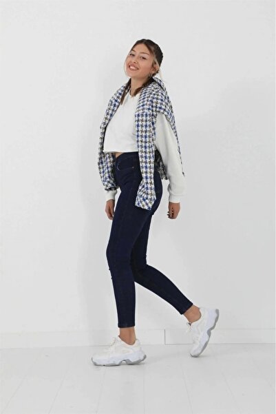 SANTA BELLA Lucy Супер Скінні Темно-сині джинси з високою талією Жіночі джинси з еластаном