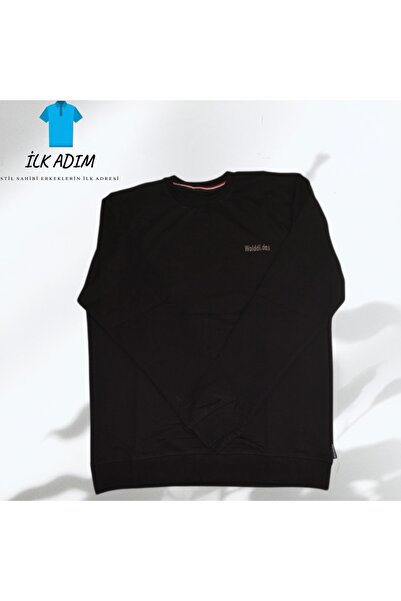 Wolddi.Das erkek siyah sweatshirt