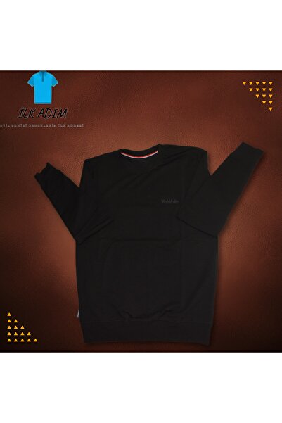 Wolddi.Das erkek siyah sweatshirt