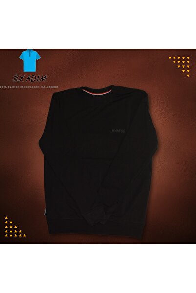 Wolddi.Das erkek siyah sweatshirt