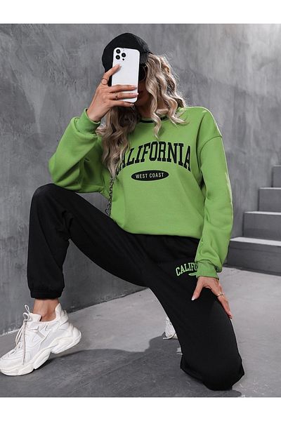 Keywest Γυναικεία φόρμα φόρμας California West Coast με 3 νήματα Crew Neck