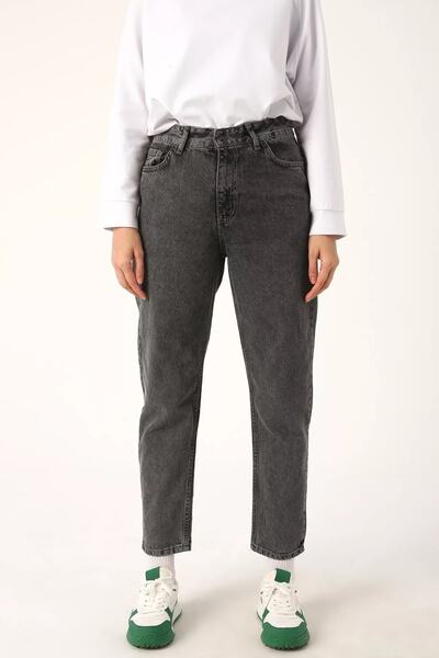 BROSERER Hope ženske dimljene Visok struk mekane udobne kroj Mom farmerke far...