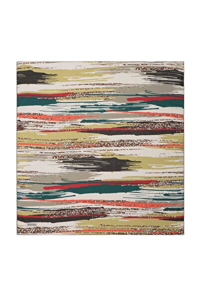 Bursa İpek Μαλακό κασκόλ με μοτίβο με πράσινο λάδι