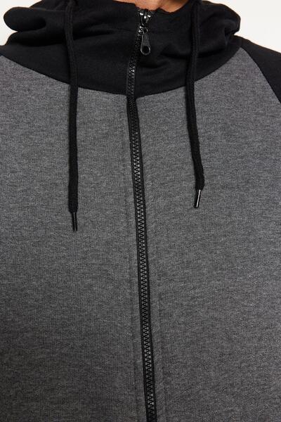 Trendyol Collection Antracit polár/meleg pulóver - normál szabású TMNAW22sw0843