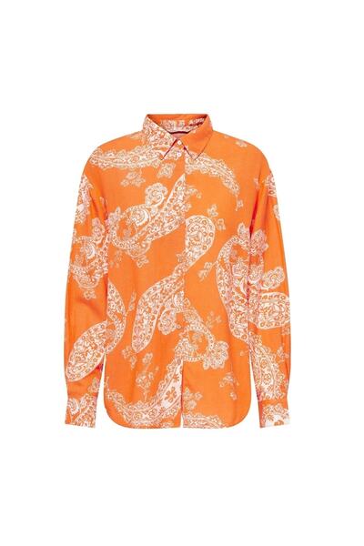 ONLY Onlbella Linen Women's Shirt - L/S Cut, Comfortable Cut