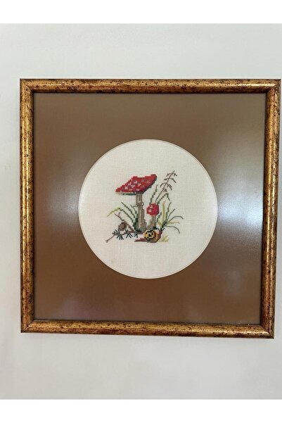 Tam Seramik El Yapımı Kanaviçe Tablo