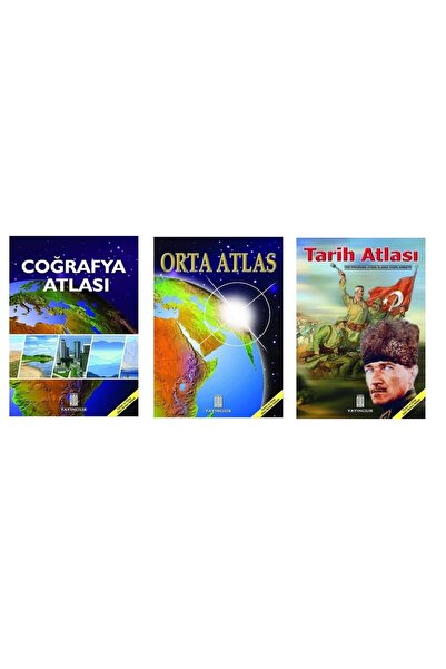 Ata Yayıncılık Coğrafya Atlası-Orta Atlas-Tarih Atlası