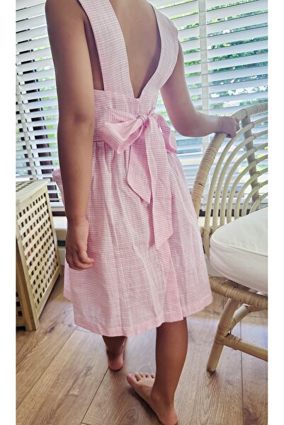 Zebra GIRL'S LINEN DRESS with Bow Detail