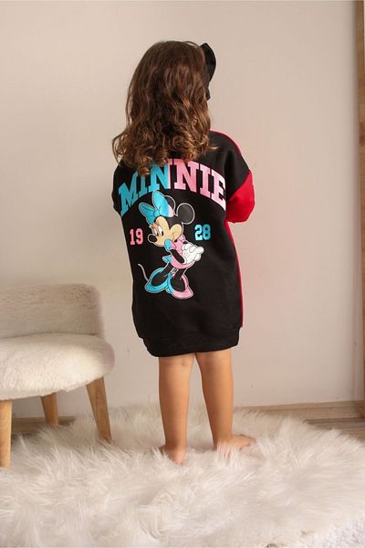 Machetta Copii Minnie 19 28 Imprimat Negru-Roșu Culoare 2/14 Ani Rochie pentru fetiță