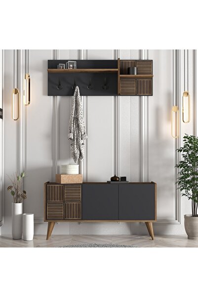 Variant Mobilya Siena Portmanto - Ceviz / Antrasit