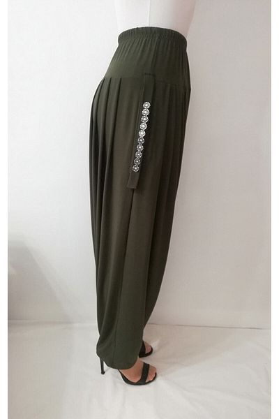 dressmix Women's Khaki Nude Model Sendi Şalvar