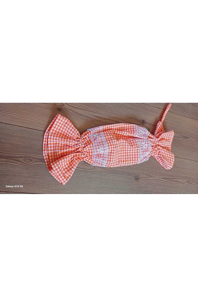 Marin Tasarım Evi Universal Poplin Fabric Orange Decoration Bag Holder