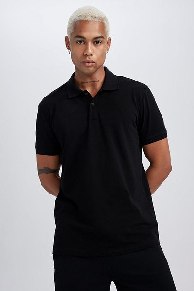 DeFacto Slim Fit Short Sleeve Cotton Sports Polo T-Shirt V2910Az23Sm