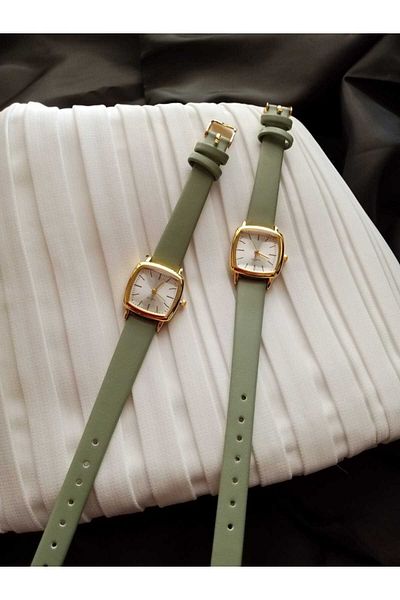 Brality New Retro Water Green Cord Minimal Stylish Women's Wristwatch (Water Green) 0034