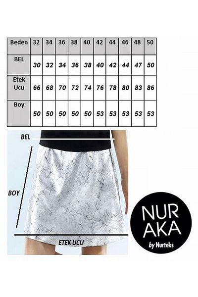 Nurteks Women's Metallic Silver Skirt