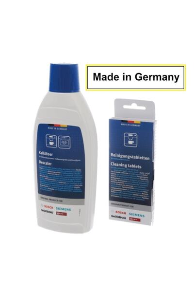 Bosch Cleaning Set Solution + Tablet for Cleaning Nescafe Nespresso Mycafe Coffee Espresso Machine