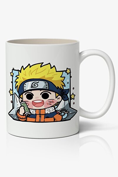 Anime Marketi كوب ناروتو اوزوماكي ناروتو أنيمي مطبوع باللون الأبيض