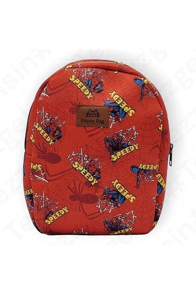 Pek Moda Children's Red Spiderman Eva Fabric Patterned Backpack School Bag