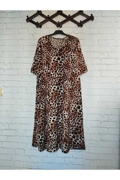 anne moda ankara ΑΓΩΝΑΣ ΜΑΝΙΚΙ, με σχέδιο, βαμβακερή βισκόζη, πλήρες καλοκαίρι, λύκρα, φόρεμα