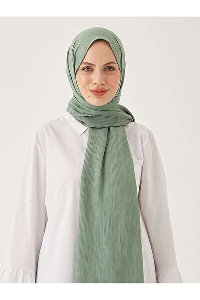 LOSYANA Krinkıl Ipeği Şal Küf Yeşili