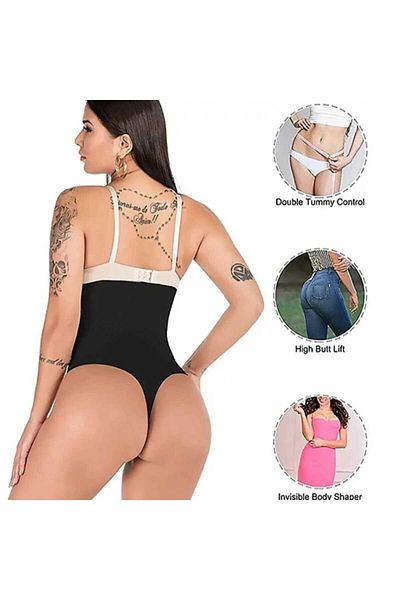FİT1BEDEN Seamless Enhancing Thinning And Firming Laser Cut High Waist String Corset Thong Corset