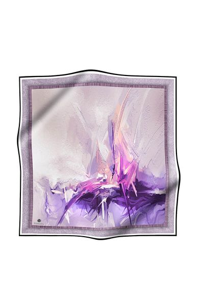 Vissona Γυναικείο Twill Silk Φουλάρι Λιλά/μωβ