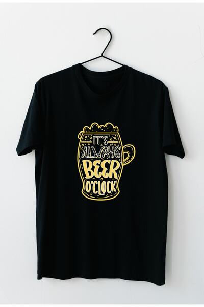 HOBİMOBİ Uvek je vreme za pivo - dizajnirana muška majica sa printom