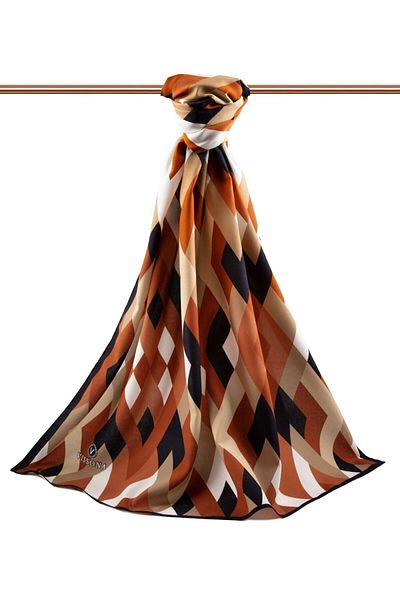 Vissona Γυναικείο σάλι Tan Luxury Medina Silk