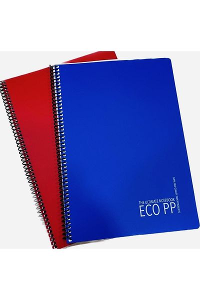 karinabest Gıpta Eco The Ultimate Notebook Double School Notebook Set A4 PP Cover 60 Sheets Unlined With Spiral