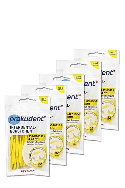 prokudent Dental Interface Brush External Diameter: 3.5 Mm - Wire Diameter: 0.7 Mm Yellow (5 Pieces)