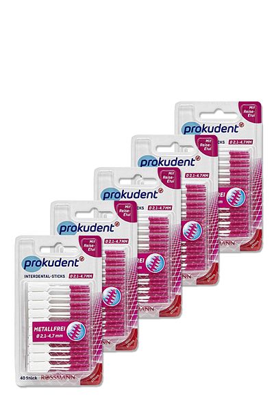 prokudent Metal Free Interdental Interface Brush 2.1-4.7 Mm 40 Pieces (5 Pieces)